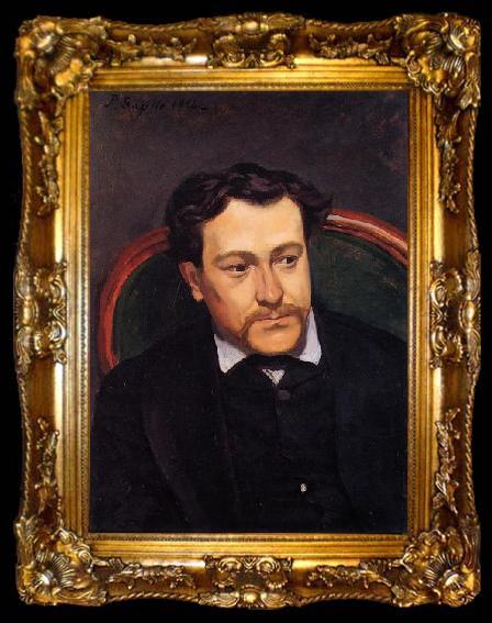 framed  Frederic Bazille Portrait of Edouard Blau, ta009-2